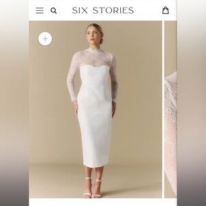 Six Stories White Long Sleeve Dress
